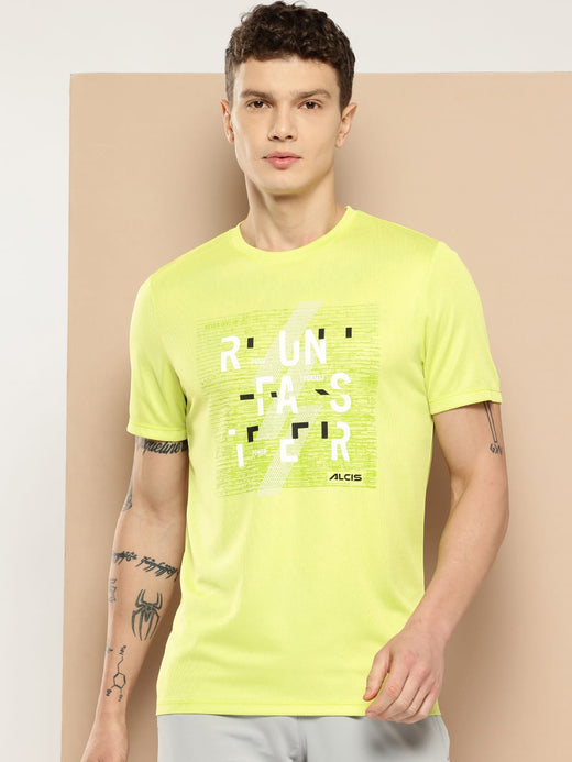 Alcis Men's Typography Printed T-shirt