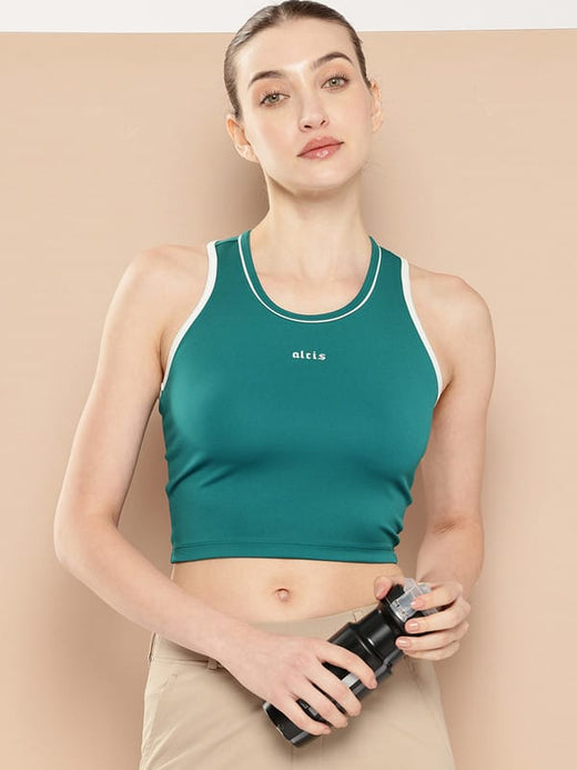 Alcis Women Teal Outline Grace Tank