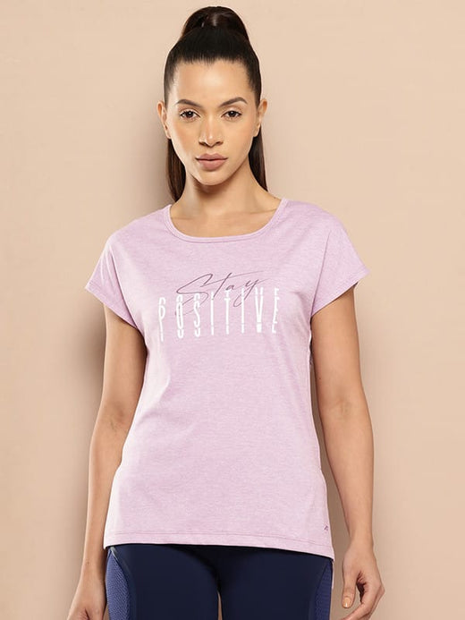 Alcis Women Slim Fit Yoga Tee with Back Mesh Panel