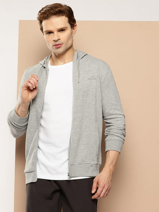 Alcis Men Grey Melange Hoody