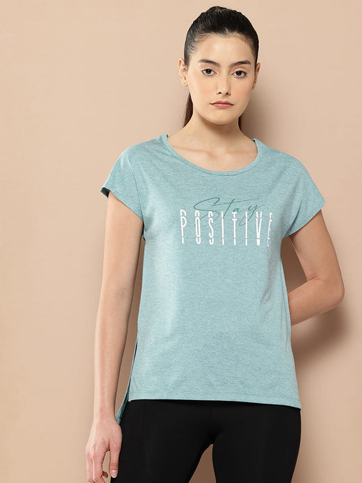 Yoga Tee With Back Mess Panel