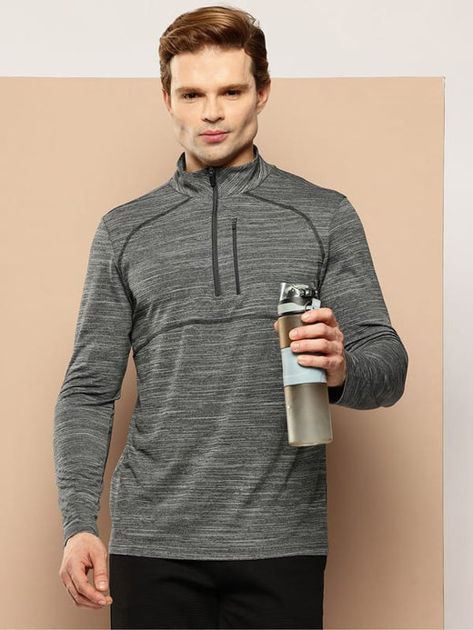 ALCIS MEN SOLID ZIPFLEX TEE