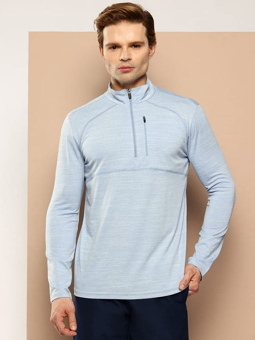 ALCIS MEN BLUE ZIPFLEX TEE