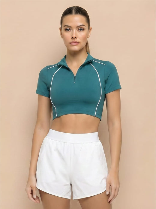 Dened line crop Top