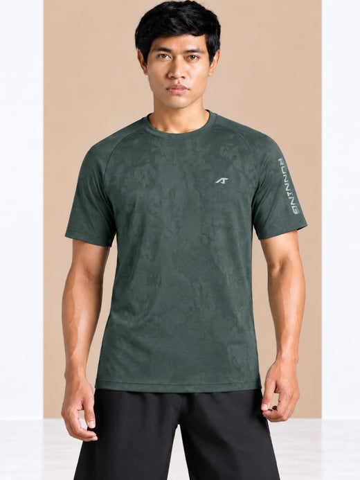 Men's Green Regular Fit T-Shirt | Motion Core Tee