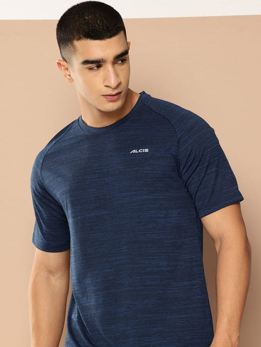 ALCIS MENS BLUE SOLID TEE