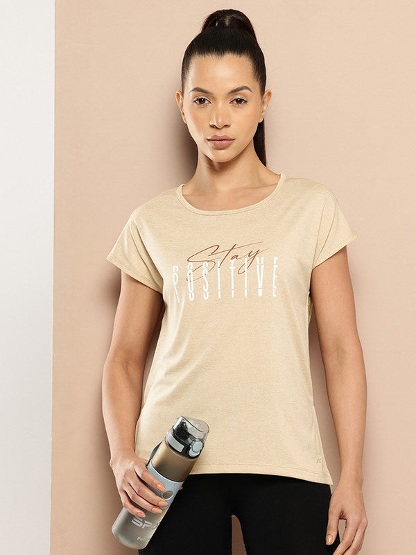 Alcis Women Yoga Tee with Back Mesh Panel