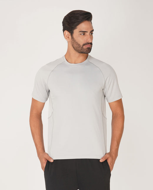 Men Grey LightMesh Reflective Tshirt