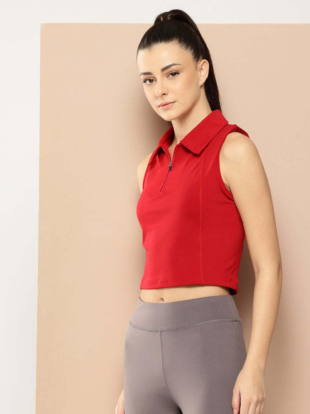CollarHalt Crop Top
