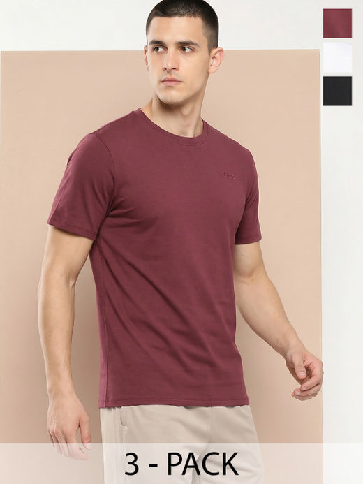 Pack Of 3 Cotton Lycra Tees