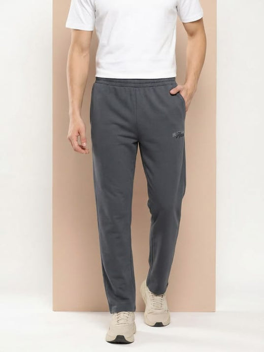 Grey Straight Fit Track pant