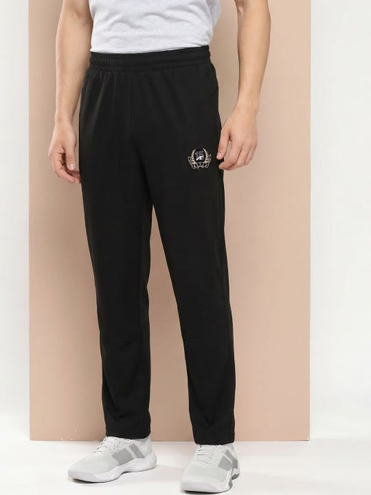 Black Slant Panel Track Pant