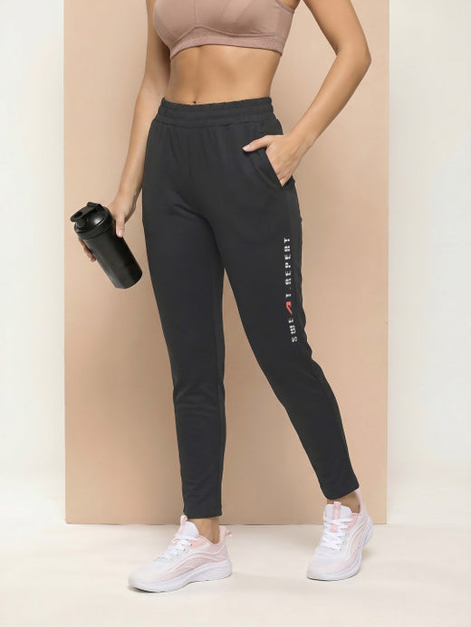 Alcis Women Charcoal Printed Pant