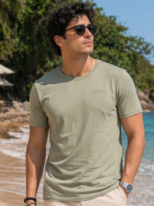 Cotton Flex Tee Olive Moss