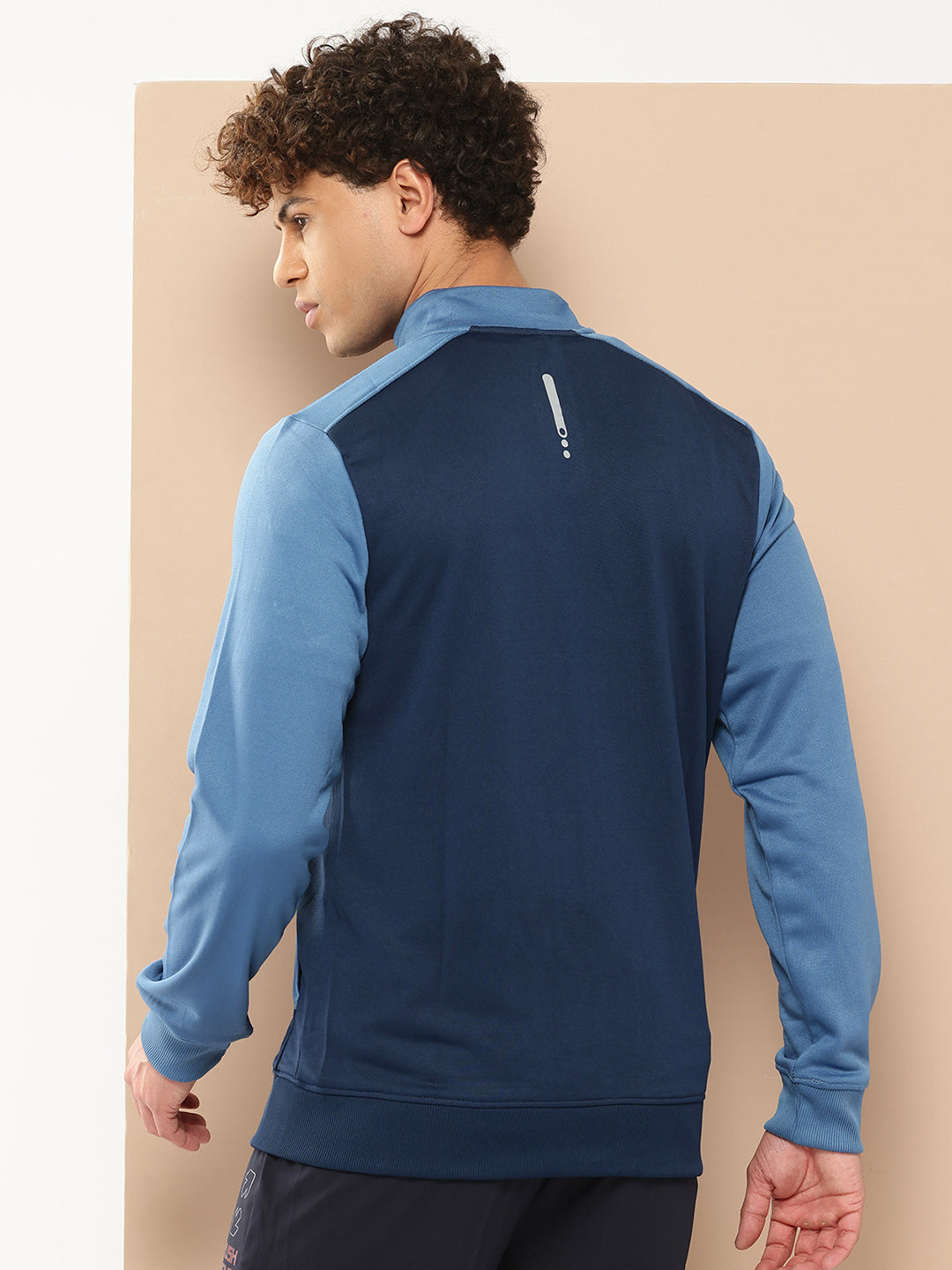 Alcis Men Blue Colourblocked Running Sporty Jacket