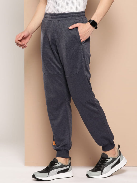 Alcis Men Grey Typography Printed Slim Fit Joggers