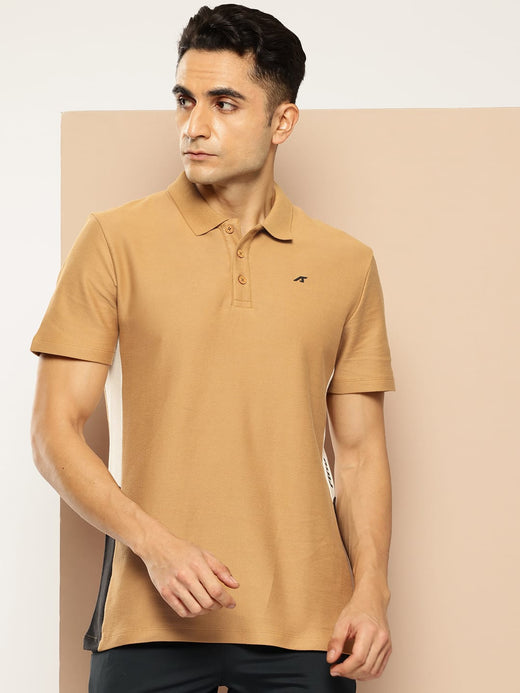 Alcis Men Regular Fit Graphical Panel Polo T-Shirt
