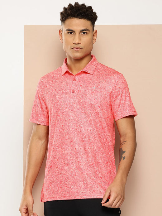Alcis Men Printed Polo Collar Golf T-Shirt