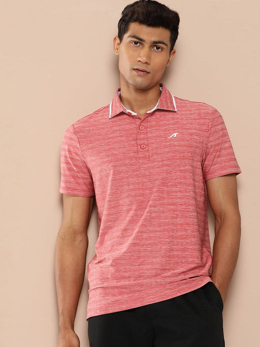 Alcis Men Pink Infinite Polo Tee