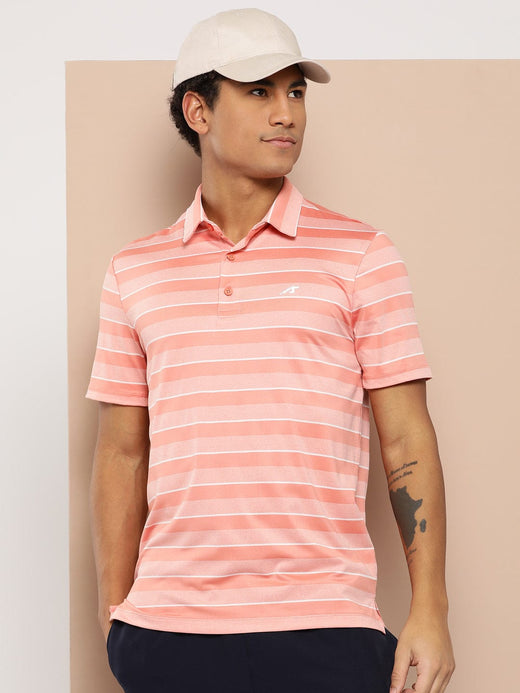 Alcis Men  Pink Regular Fit Country Club Polo Tee