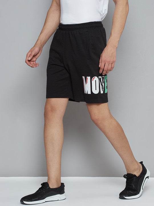 Alcis Men Black Printed Shorts