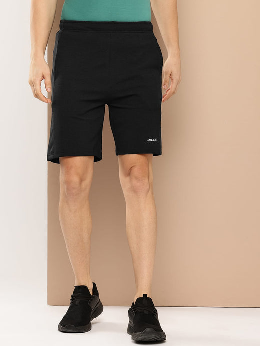 Alcis Men Black Solid Running Shorts
