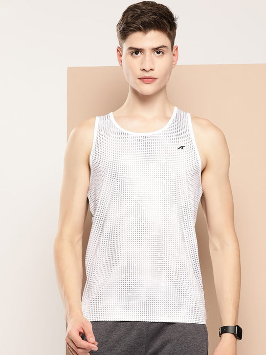 Alcis Men Printed Dry Tech Slim Fit Vest
