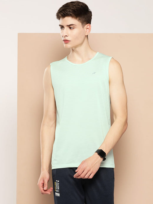 Alcis Men Typography Printed Dry Tech Slim Fit Vest