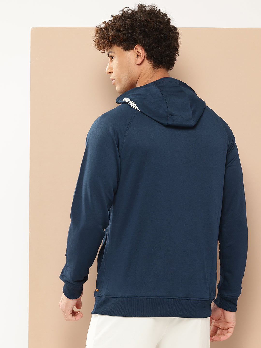 Alcis Men Navy Blue Hooded Sweatshirt