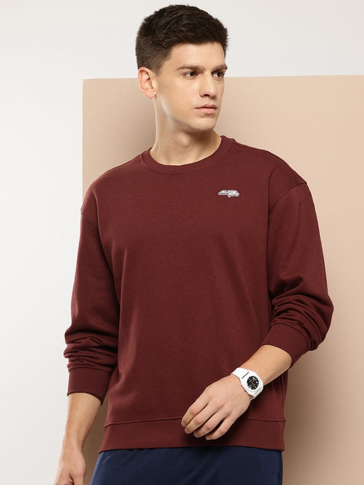 Alcis Men Red Printed Sweatshirt