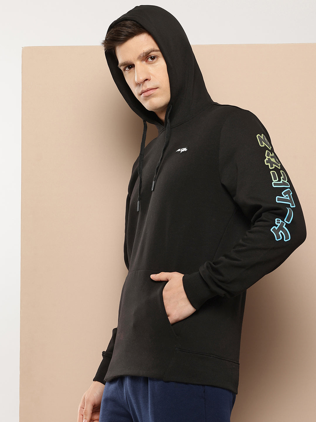 Alcis Men Printed Hooded Pinnacle Sweatshirt