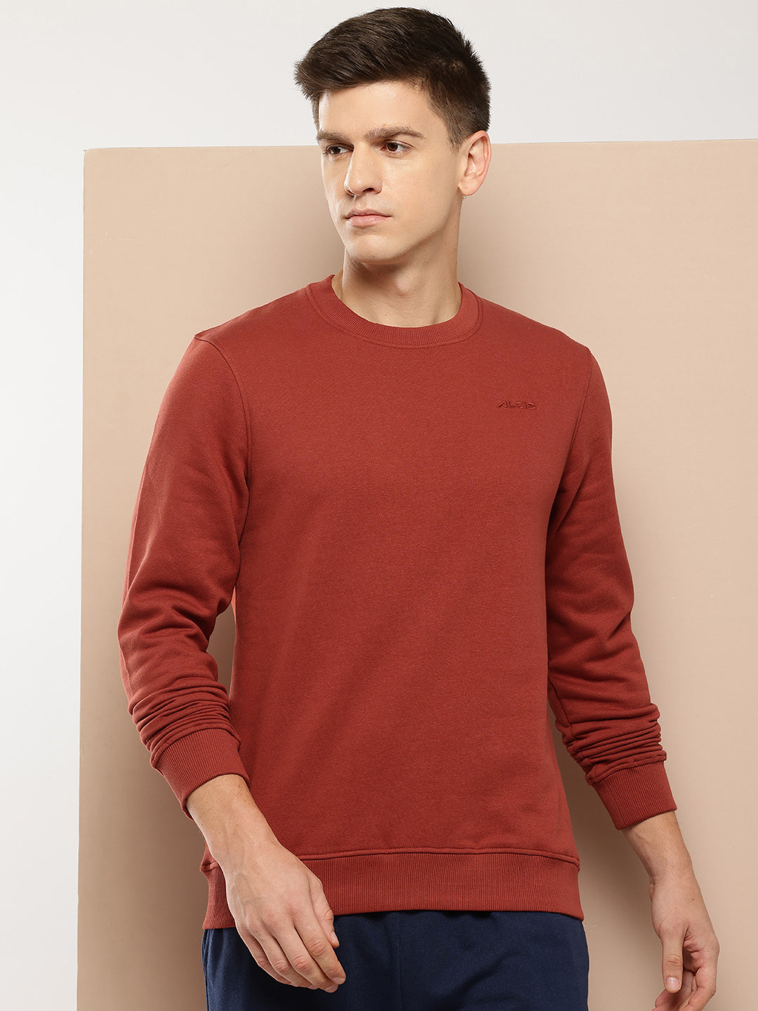 Alcis Men Solid Pullover Sweatshirt