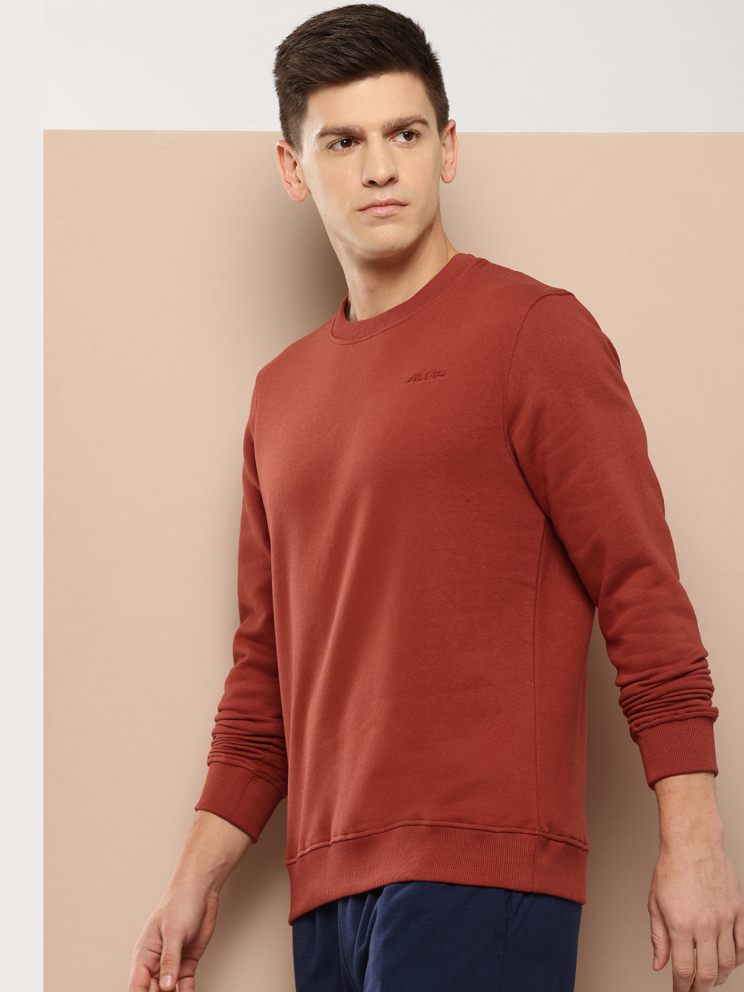 Alcis Men Solid Pullover Sweatshirt