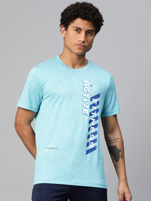 Alcis Men Typography Printed Anti Static Slim Fit T-shirt