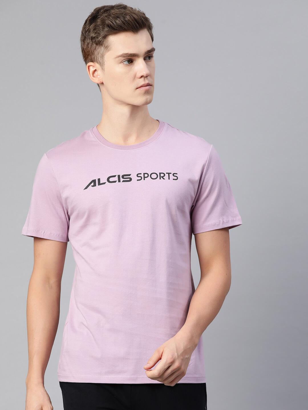 Alcis Men Purple Typography Printed T-shirt