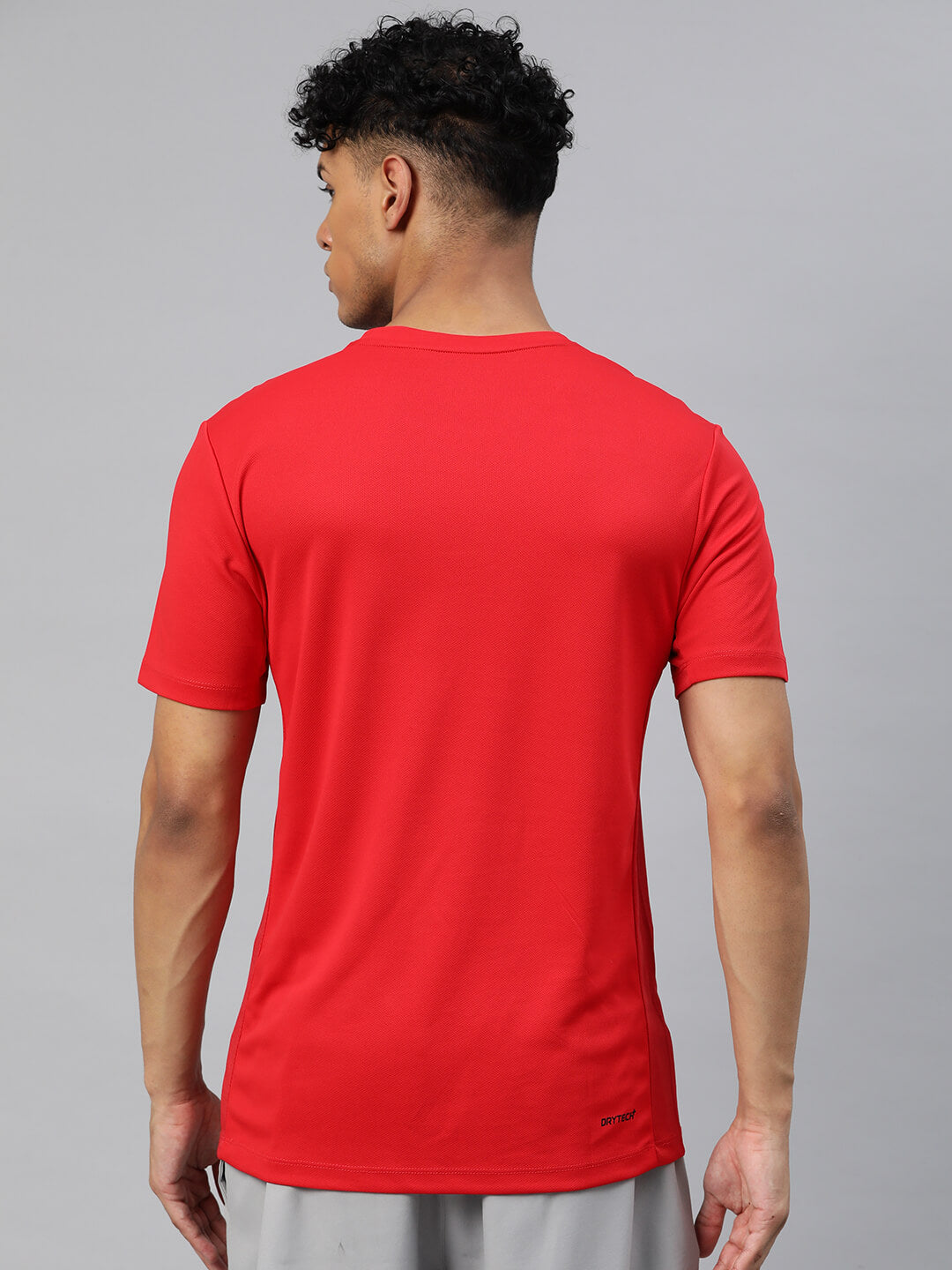 Alcis Men Red Anti Static Slim Fit T-shirt