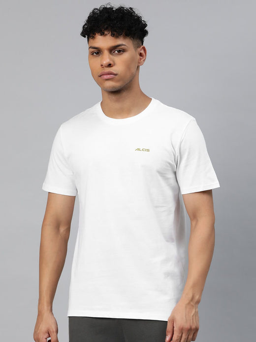 Alcis Men White Printed T-shirt