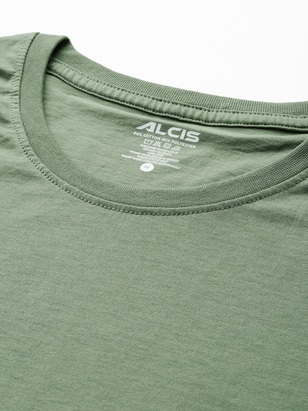 Alcis Men Green Black Typography Printed Dry Tech Slim Fit Sports T-shirt