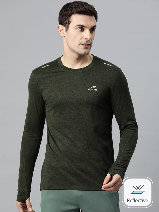 Alcis Men Solid Dry Tech Slim Fit T-shirt
