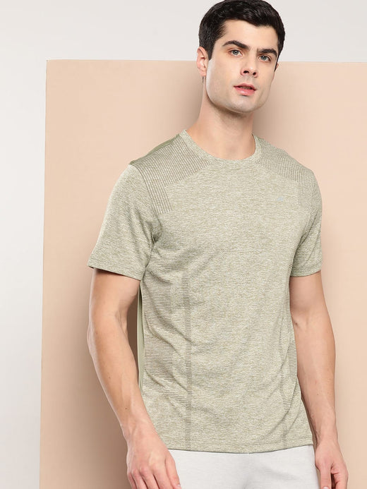 Alcis Men Olive Printed Slim Fit T-shirt