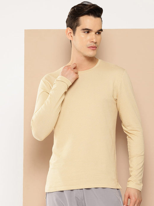Alcis Men Beige Inner Peace Men Yoga Tee