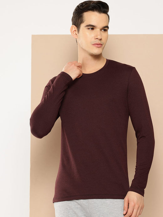 Alcis Men Maroon Inner Peace Men Yoga Tee