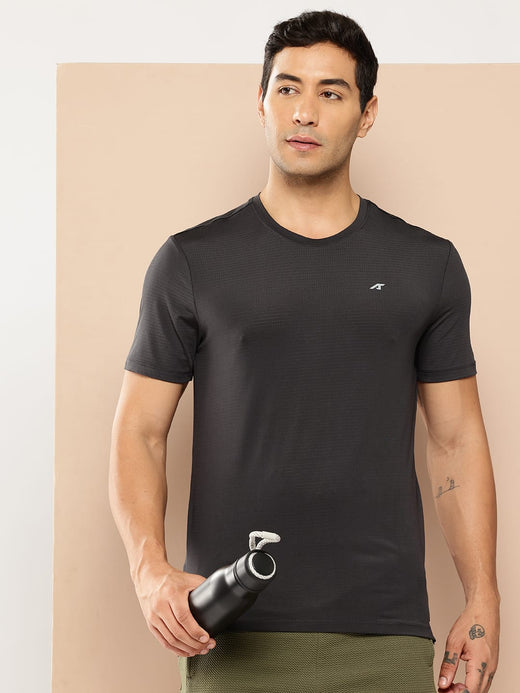ALCIS MEN GREY IMPACT MESH TEE