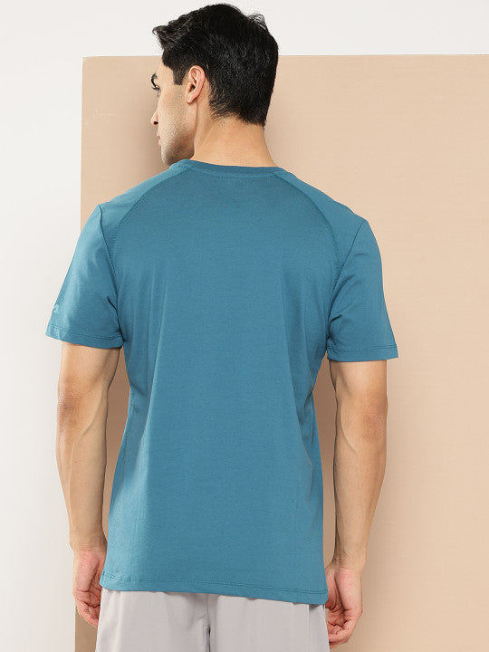 Alcis Men Ink Blue Chest Printed Tee