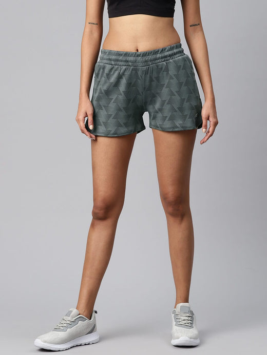 Alcis Women Printed Training or Gym Sports Shorts