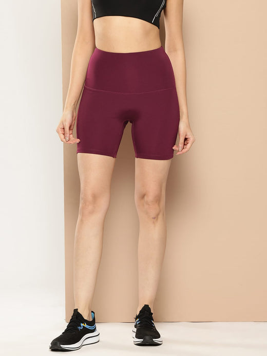 ALCIS WOMEN MAROON CORELIFT BOOTY SHORTS