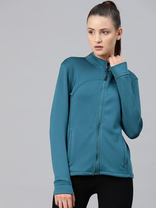 Alcis Women Blue Energy Rush Sweatshirt with Reflective Detail