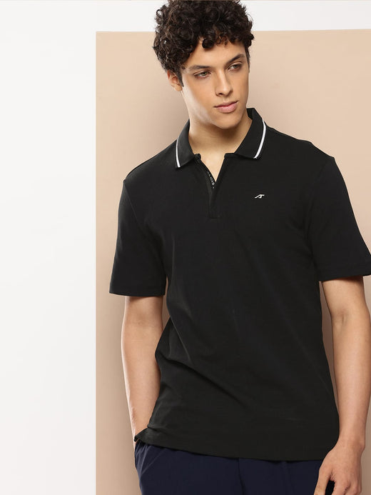 Alcis Men Hidden Zip Polo