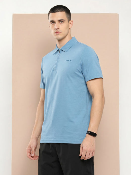 Structured Zip Polo Tee