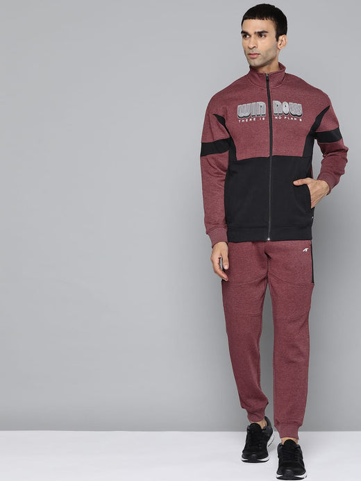 Alcis Men Typography Maroon Tracksuits